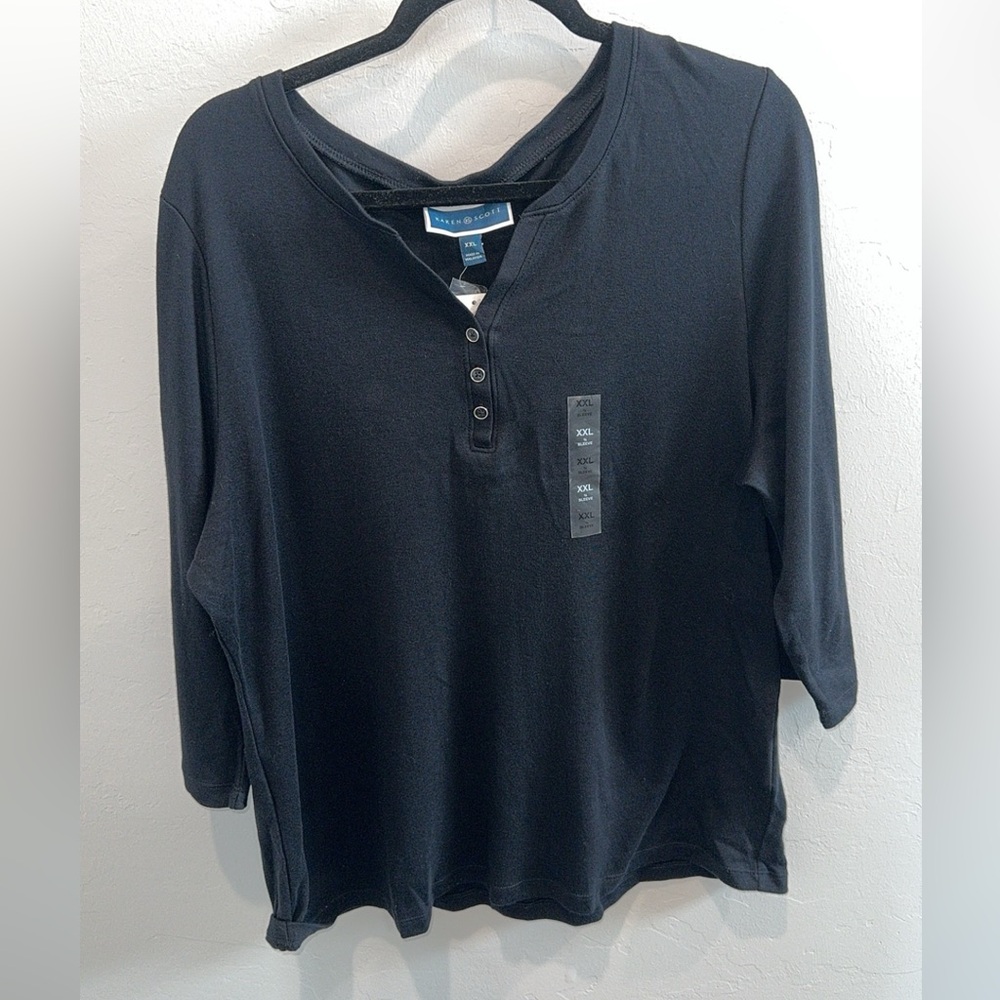 Karen Scott women’s 2x NWT black shirt